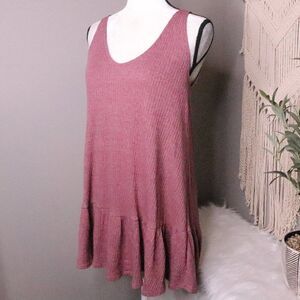 Pull & Bear | Ribbed Knit‎ Tank Top Mini Dress Small
